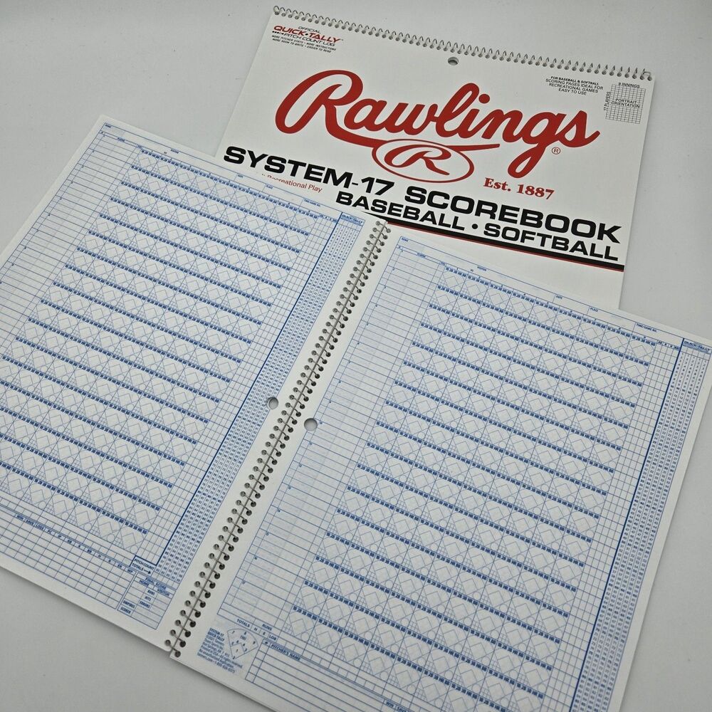 Rawlings System 17 Scorebook Lot of‎ 2 Baseball Softball Quick Tally
